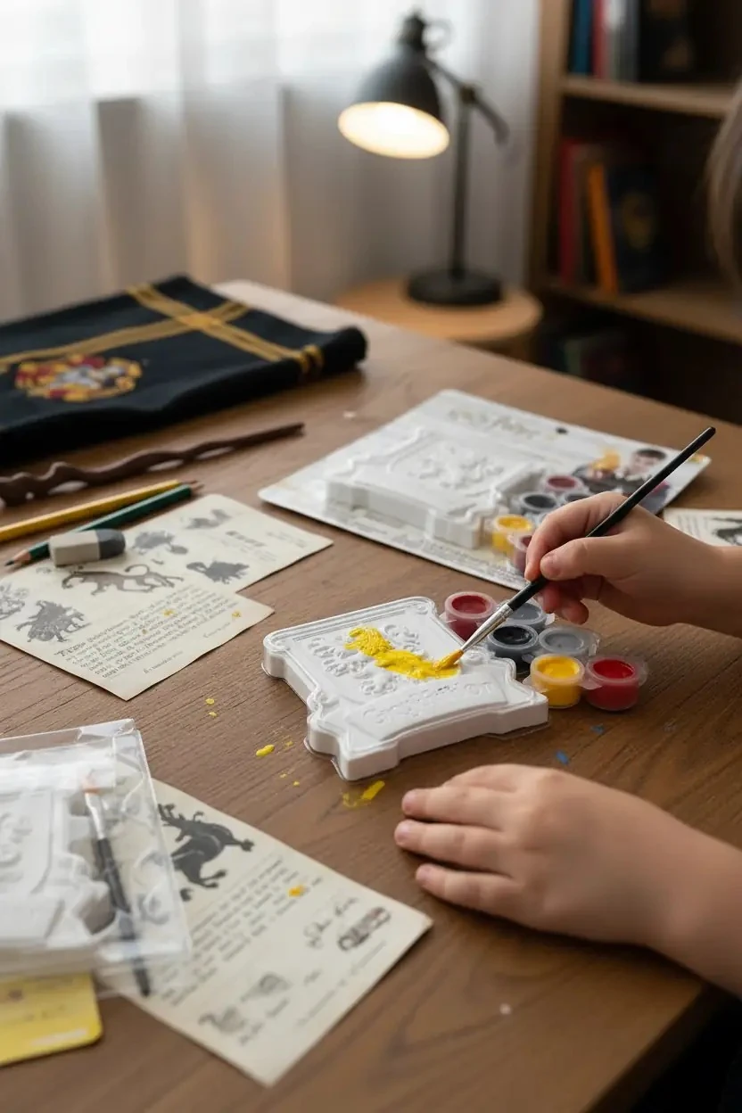 Harry Potter Lisanslı Alçı Boyama Magnet – Gryffindor & Slytherin – 2 Çeşit
