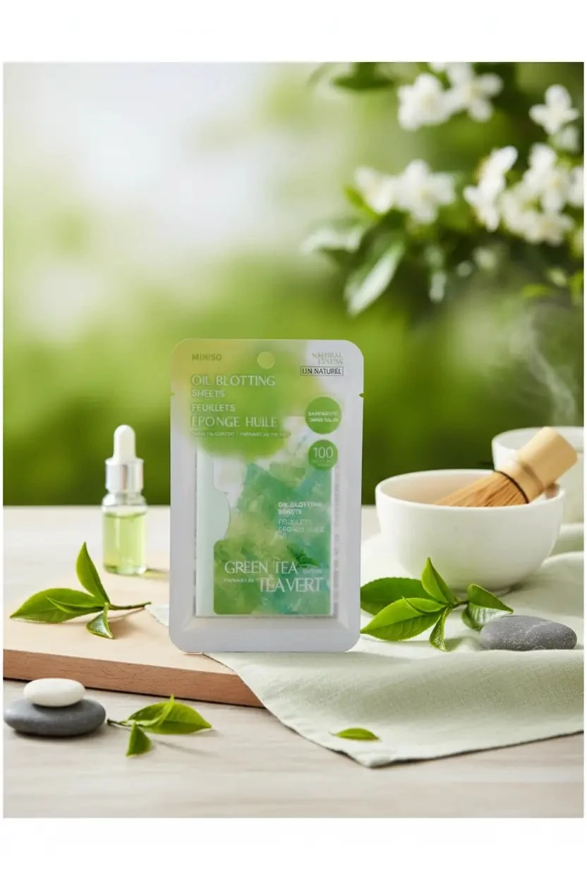 Yeşil Çay Kokulu Yağ Emici Kağıt (100 adet)