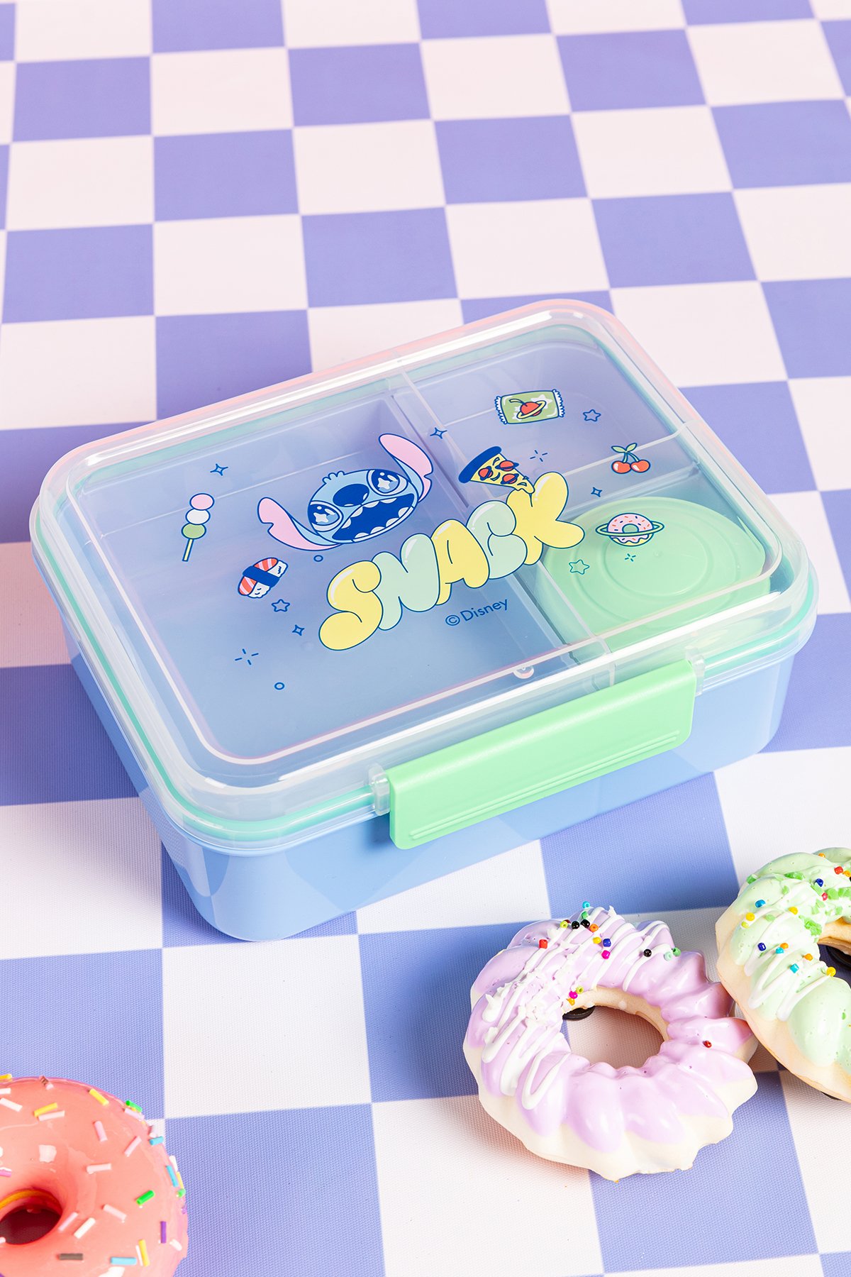 Disney Stitch Lisanslı Parti Serisi Saplı Gıda Saklama Kutusu