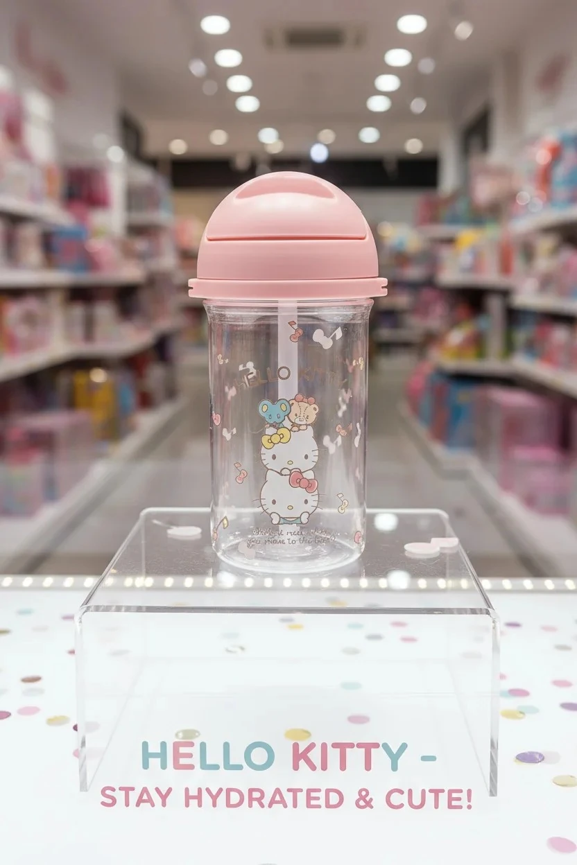 Sanrio Lisanslı Plastik Matara (400ml) - Hello Kitty