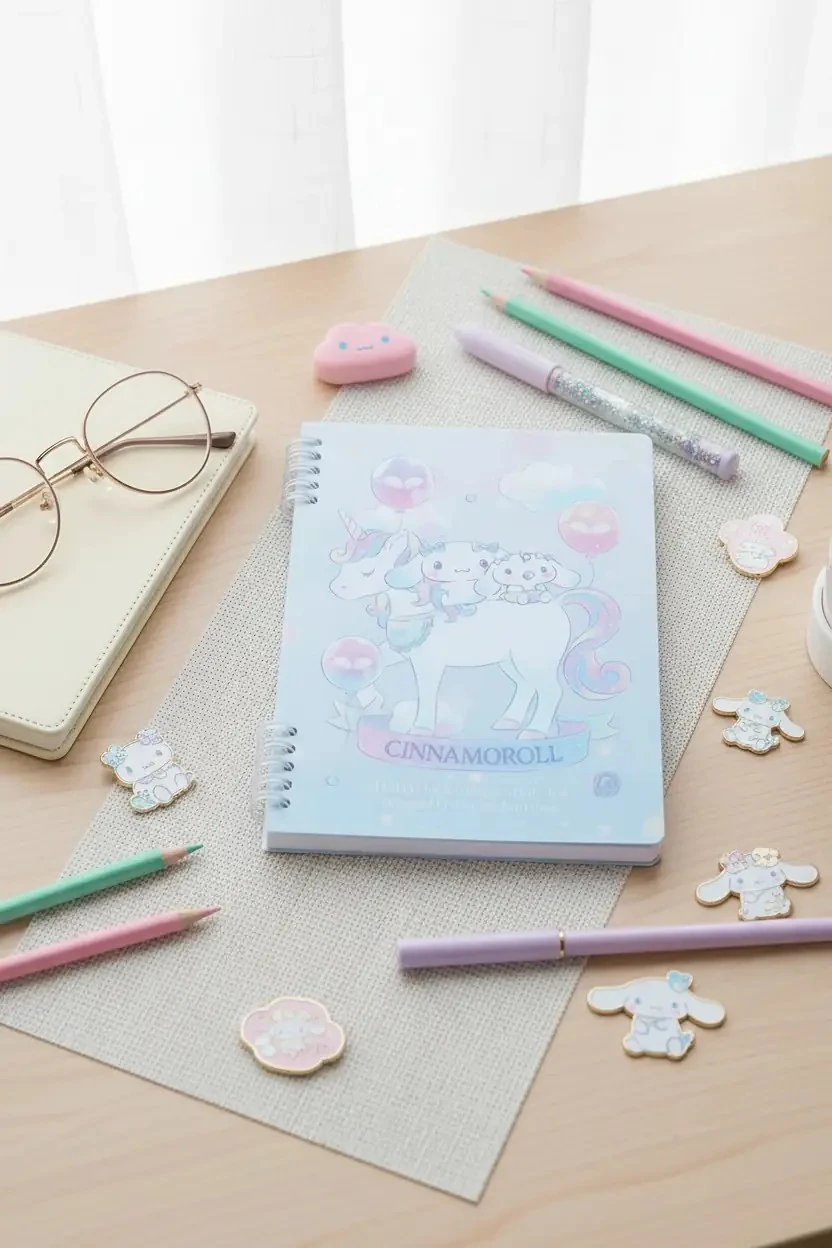 Sanrio Lisanslı Cinnamoroll A5 Telli Defter 48 Yaprak 15 CM