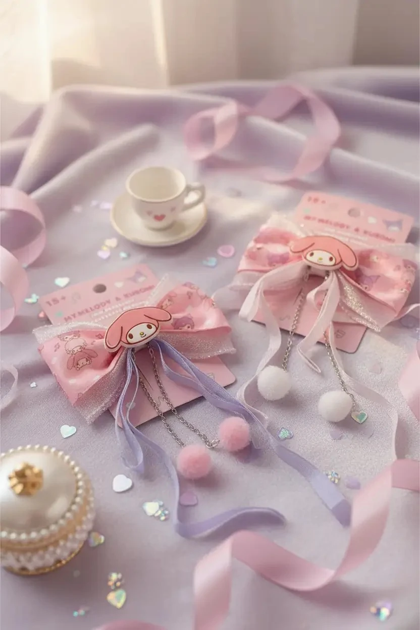 Hello Kitty Lisanslı Fiyonklu Saç Tokası