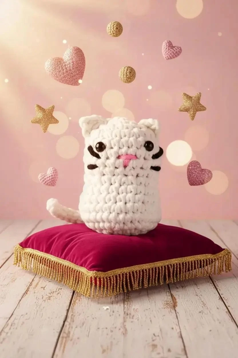 Kedi Figürlü Örgü İpi Seti – DIY Hobi Seti Kolay Başlangıç