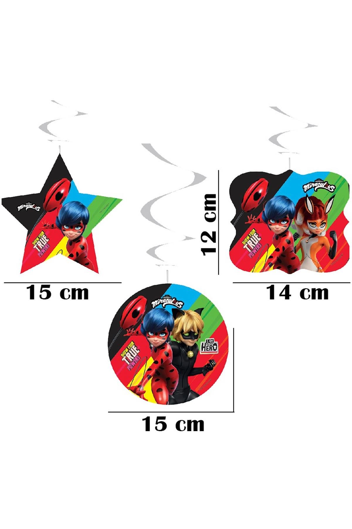 Miraculous Super Heroez Tavan Sarkıt Süs 6'Lı