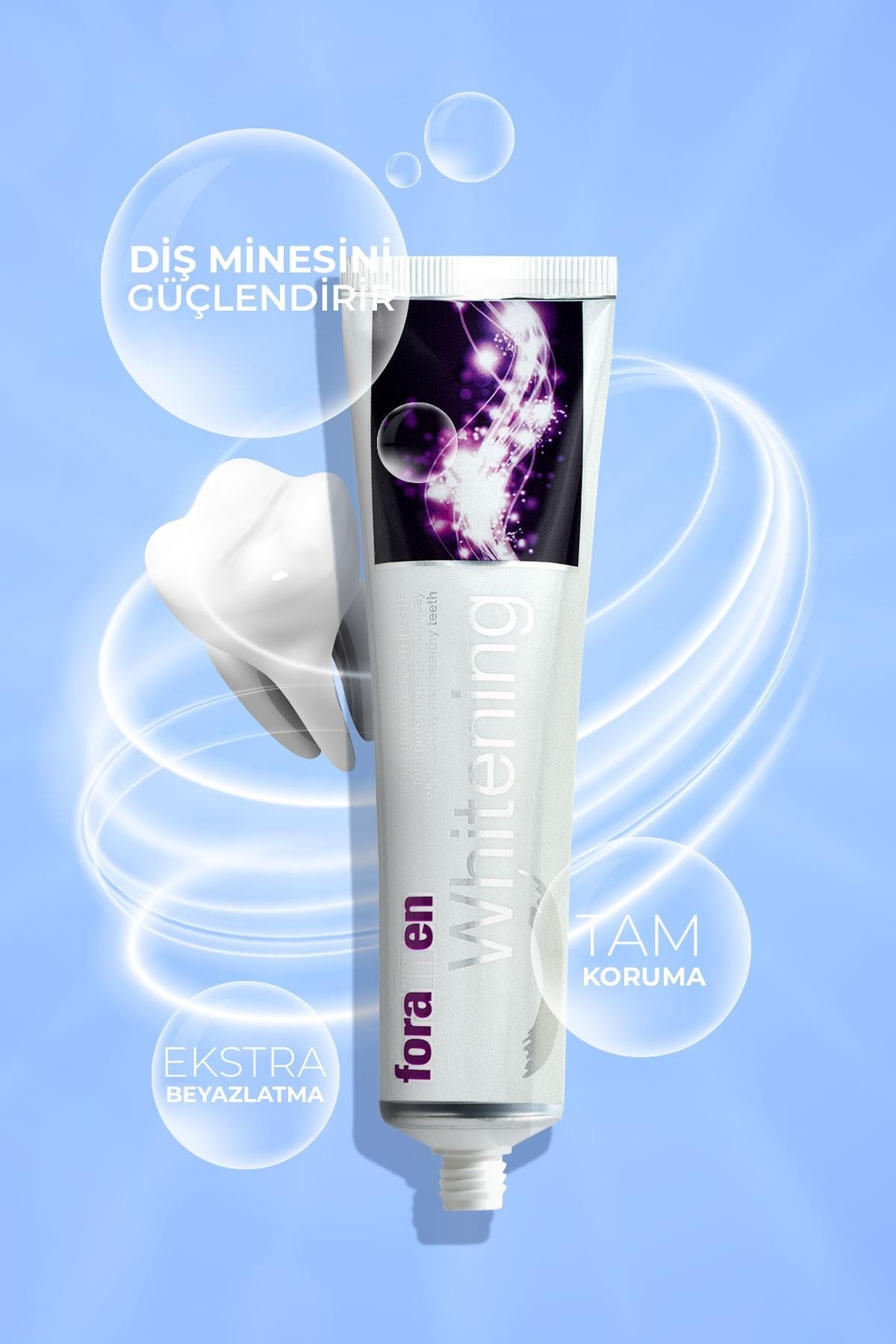 Foramen Whitening Beyazlatıcı Büyük Boy Diş Macunu 125G