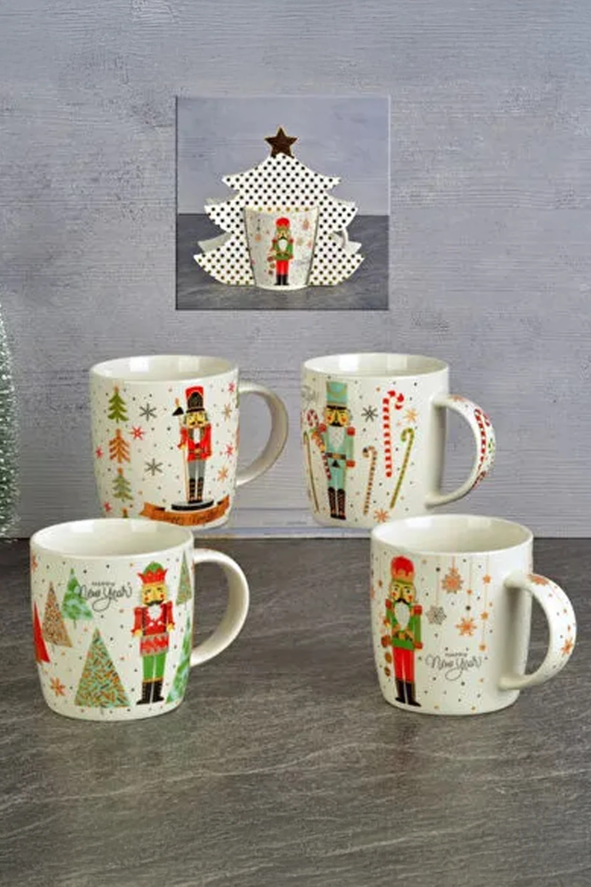 Yeni Yıl Temalı Porselen Kupa