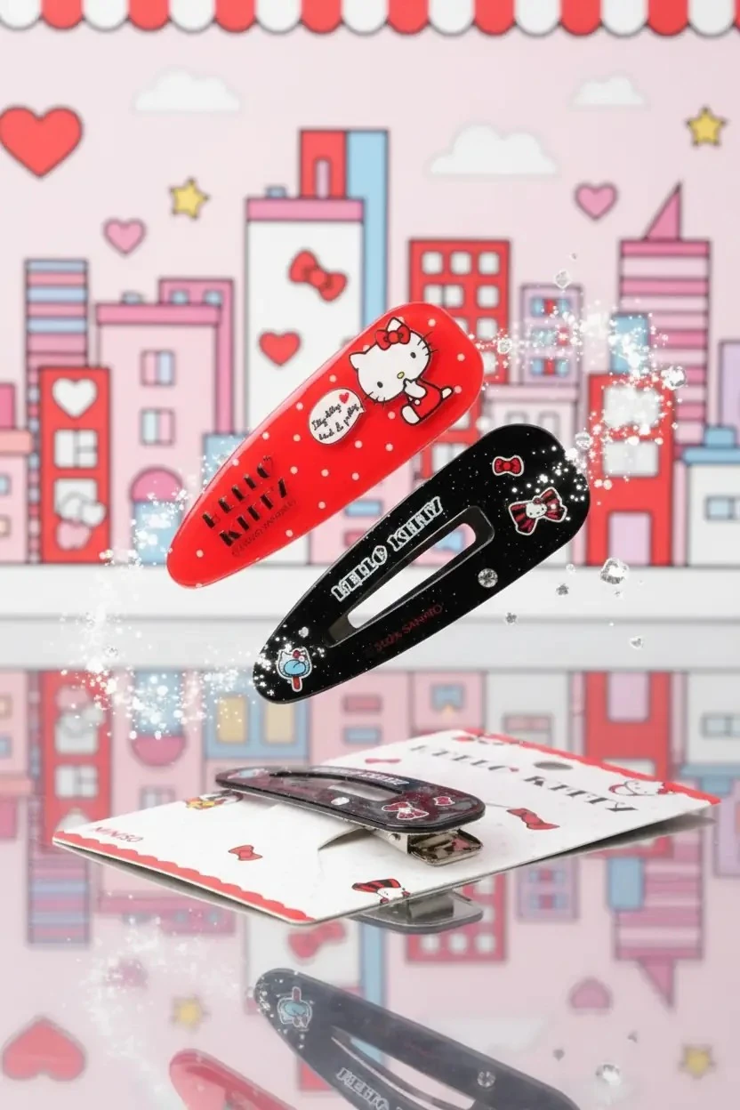 Sanrio Lisanslı Hello Kitty Saç Tokası Seti 2 Adet Sevimli Ve Konforlu Aksesuar