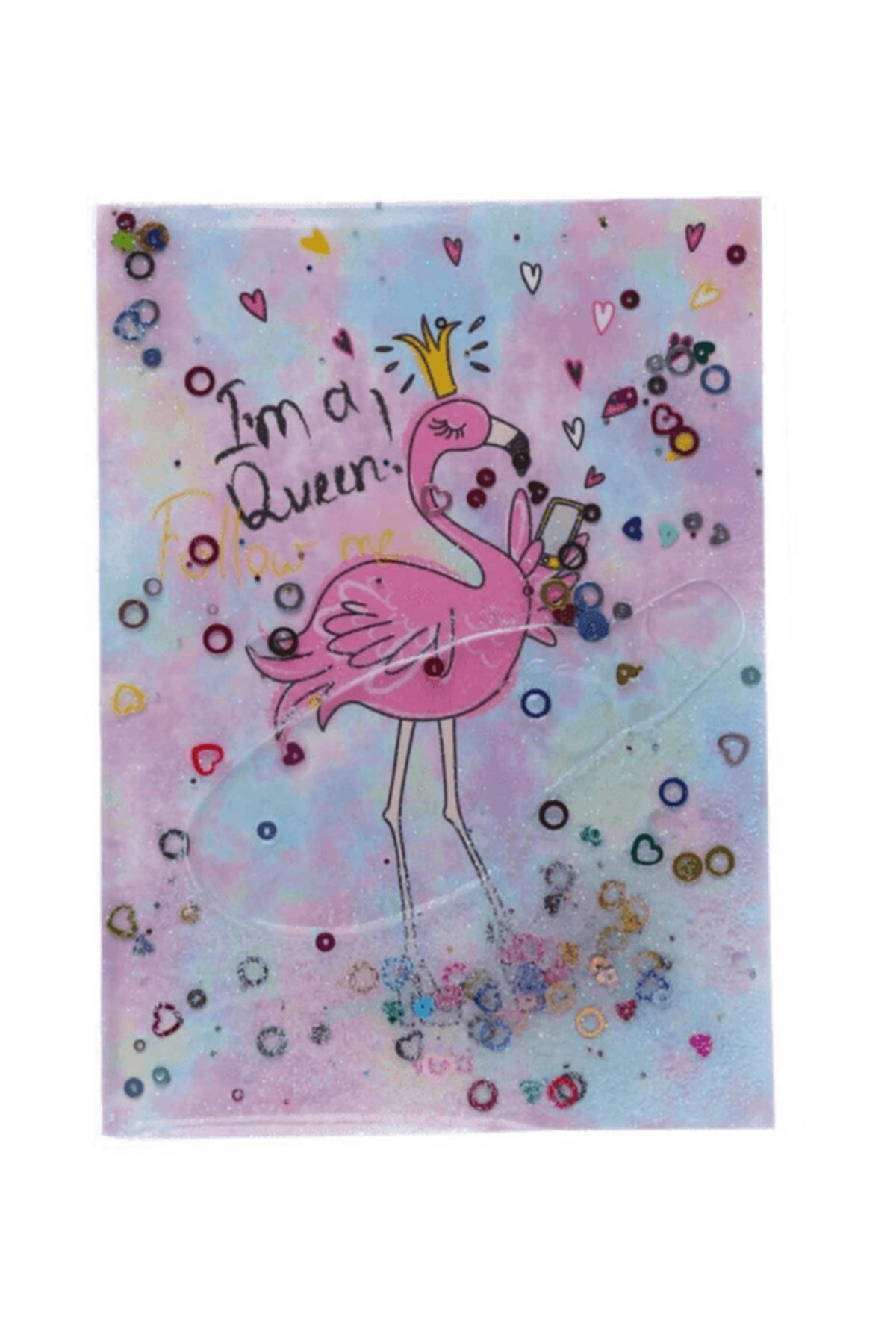 Vuki Flamingo A5 Boy Simli Ve Sulu Kapaklı Defter