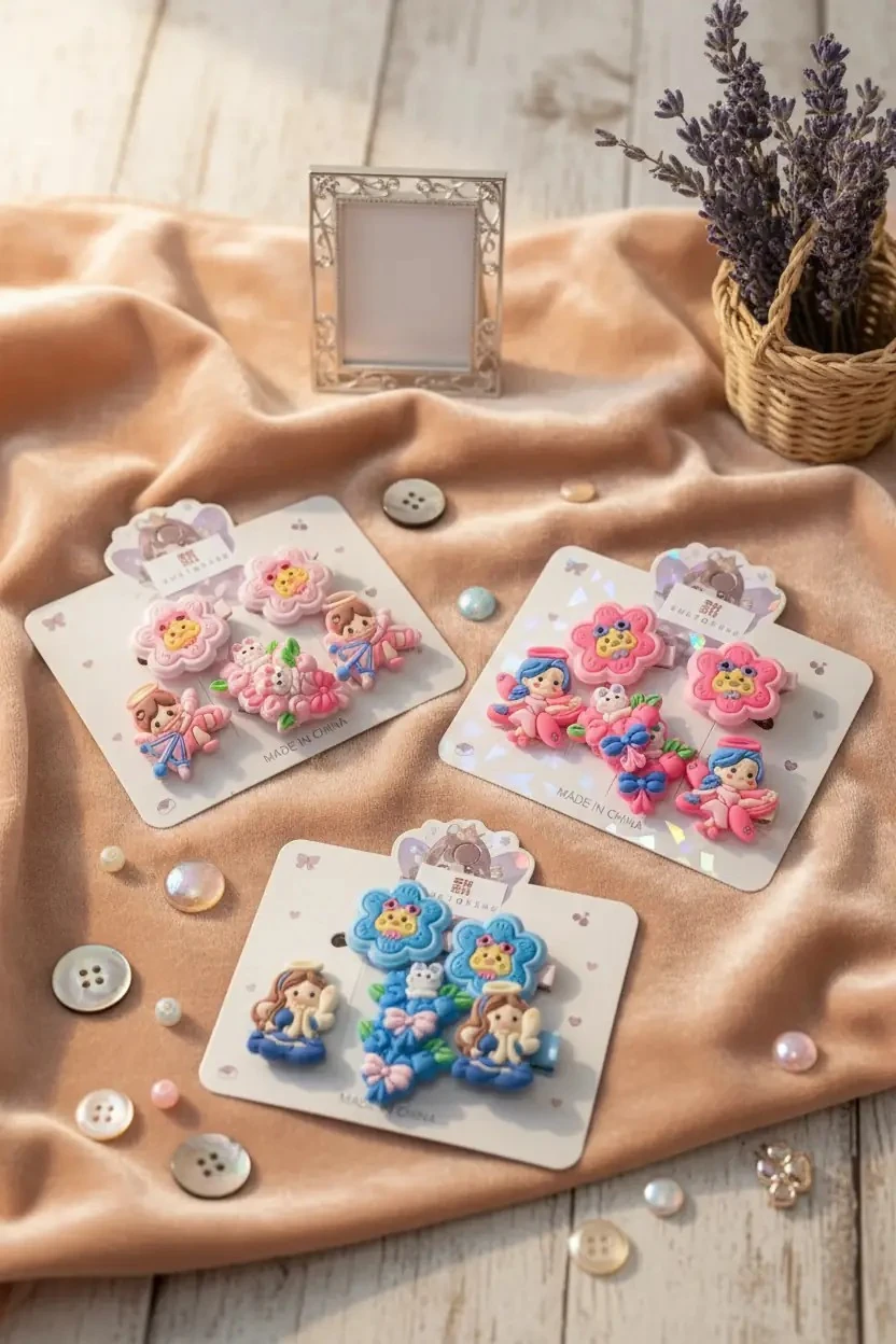 Bebek Figürlü Çocuk Kıstırmalı Toka – Renkli Ve Neşeli Set