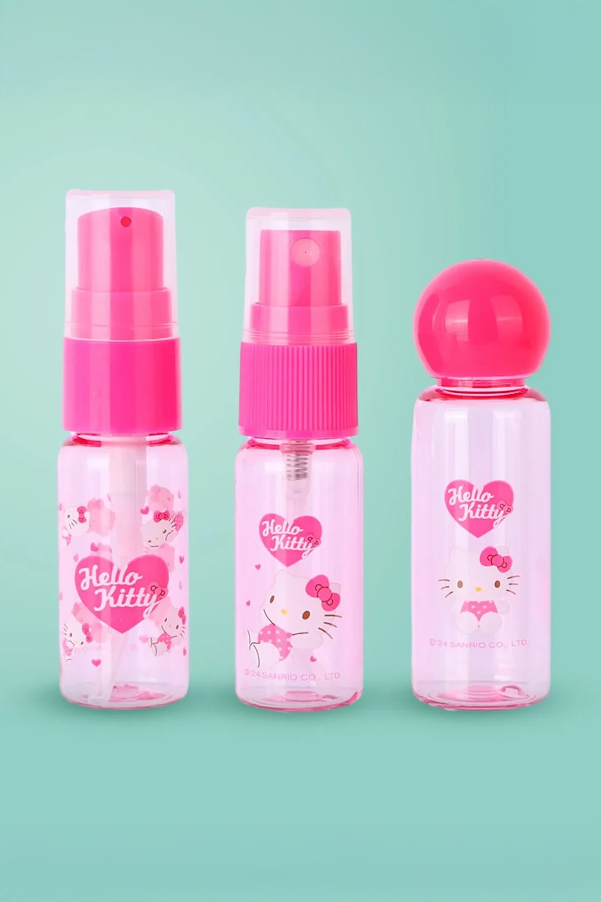 Sanrio Lisanslı Hello Kitty Pembe Serisi 7'li Seyahat  Seti