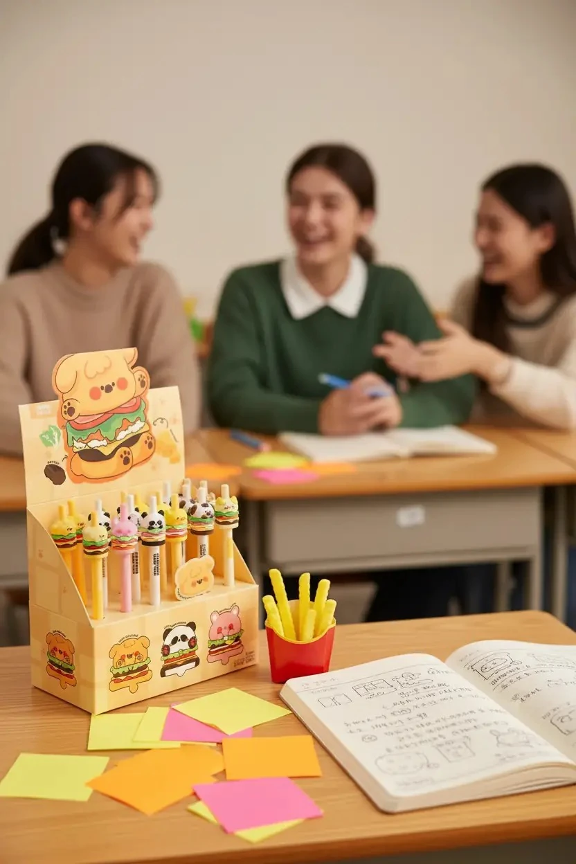 Sevimli Hamburger Jel Kalem (Tek Adet)