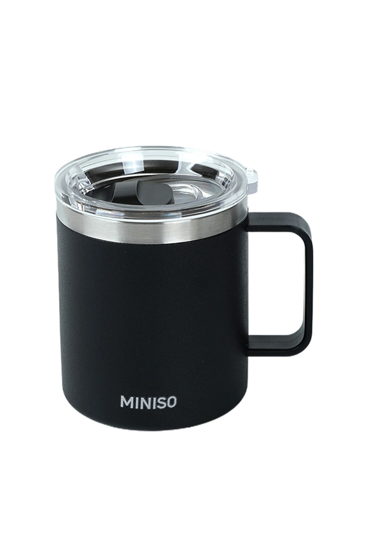 Miniso Lisanslı Kahve Serisi Kulplu Çelik Kupa 450 mL – Kapaklı Tasarım