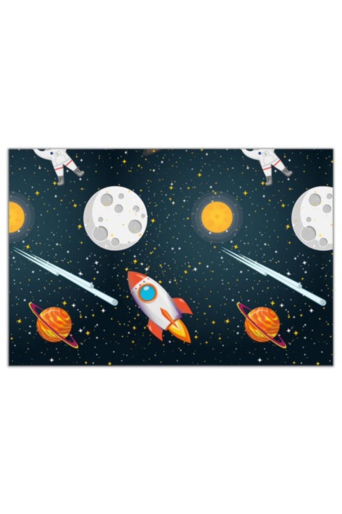 Space Party Plastik Masa Örtüsü 120X180 Cm
