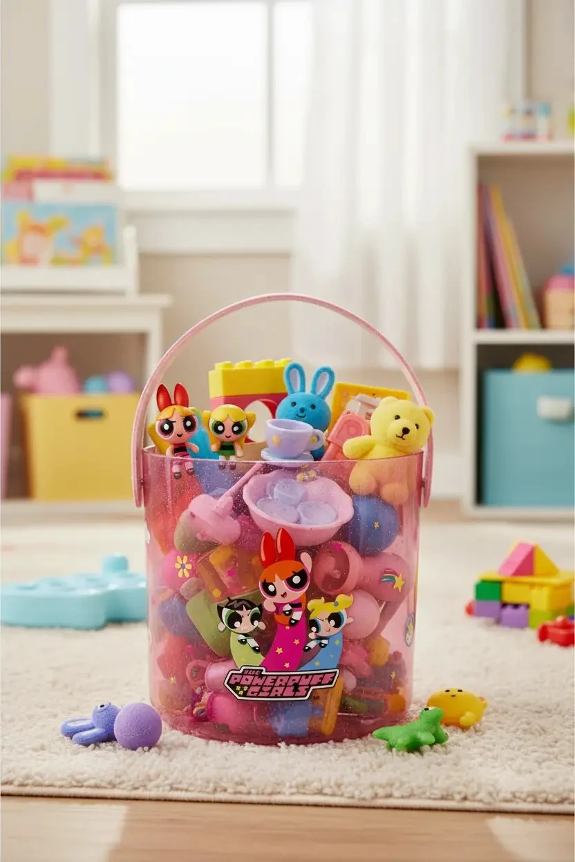 Powerpuff Girls Lisanslı Tutacaklı Sepet Çok Amaçlı Düzenleyici 13 Cm