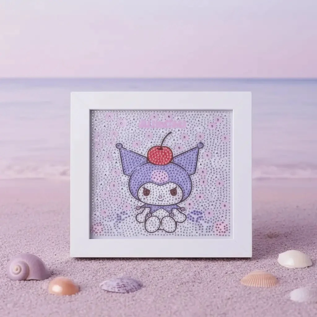 Sanrio Lisanslı Kuromi Elmas Mozaik Puzzle 20 Cm – Yaz Plajı Koleksiyonu