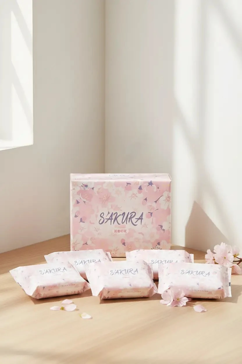 Miniso Lisanslı Sakura Serisi Kağıt Mendil – Sakura Kokulu Yumuşak ve Dayanıklı Cep Mendili 18'li Paket