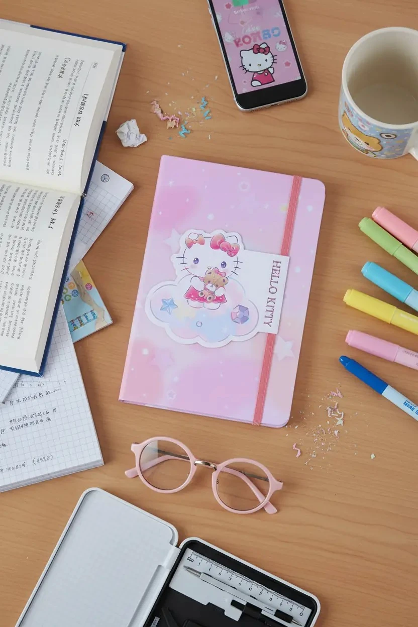 Sanrio Lisanslı A5 Lastikli Ciltli Defter (80 Yaprak) - Hello Kitty