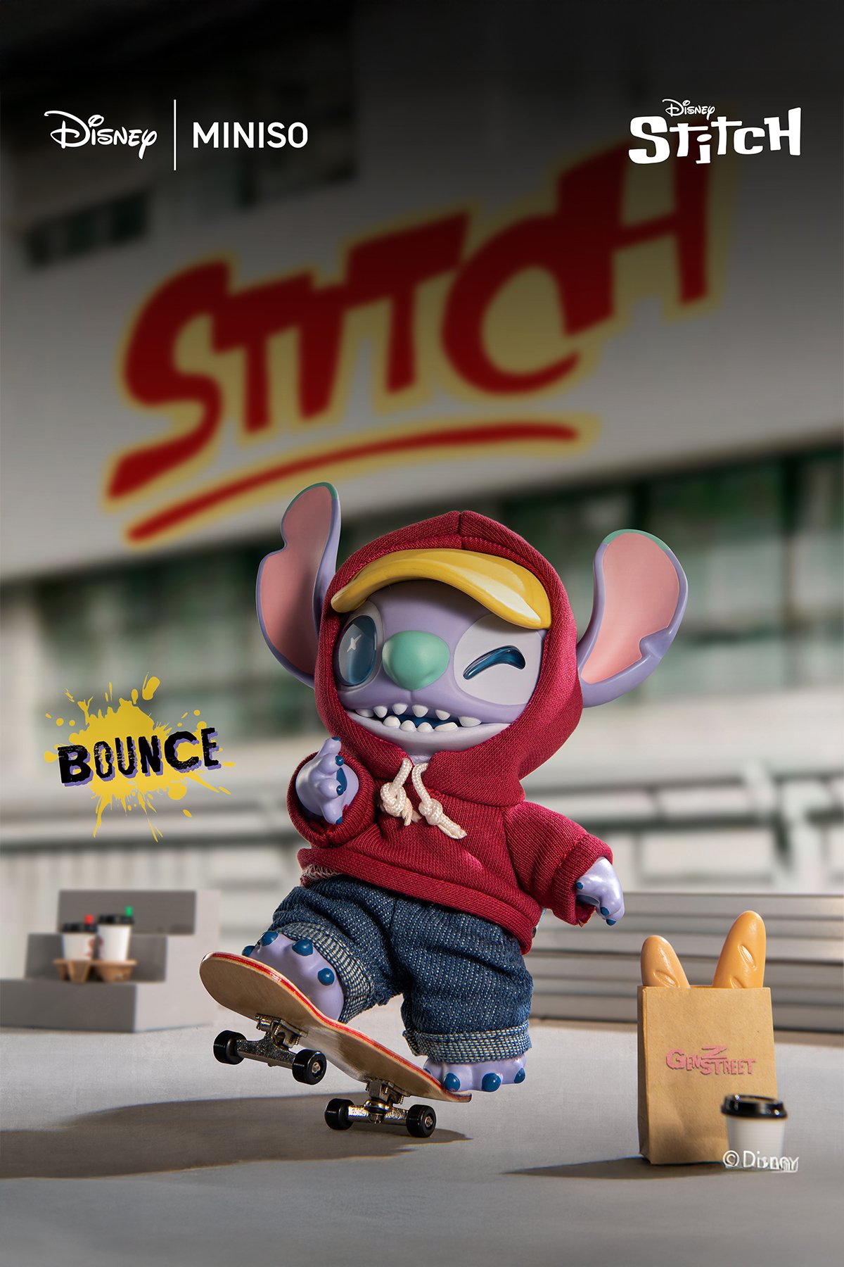 Disney Stitch Lisanslı GenZ Sokak Serisi Sürpriz Çanta Süsü -Anahtarlık - Blind Box