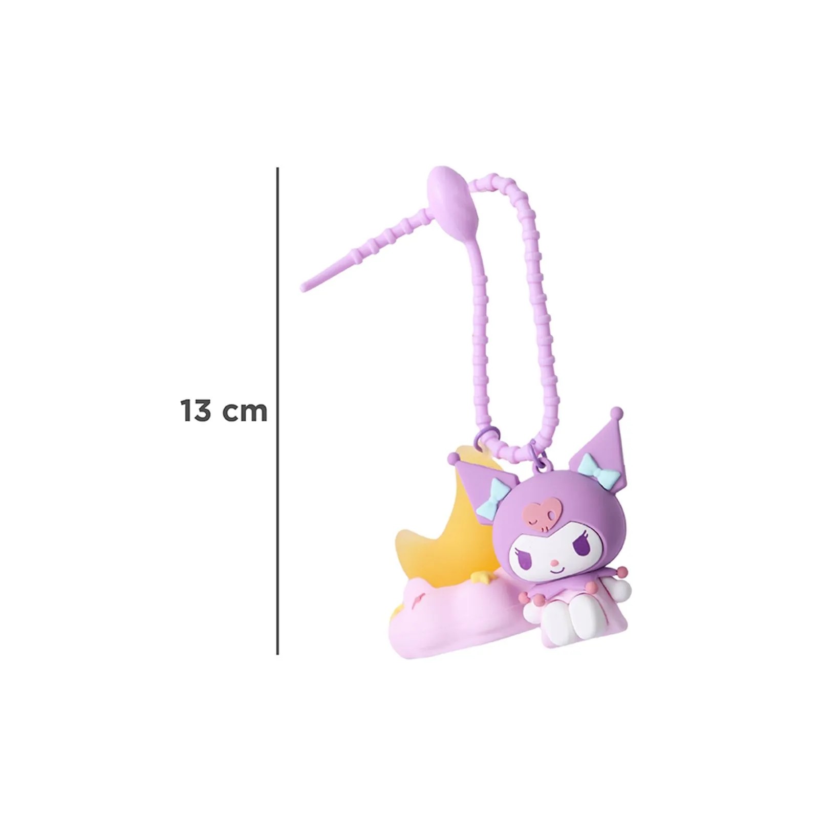 Sanrio Lisanslı LED Işıklı Anahtarlık (Kuromi)