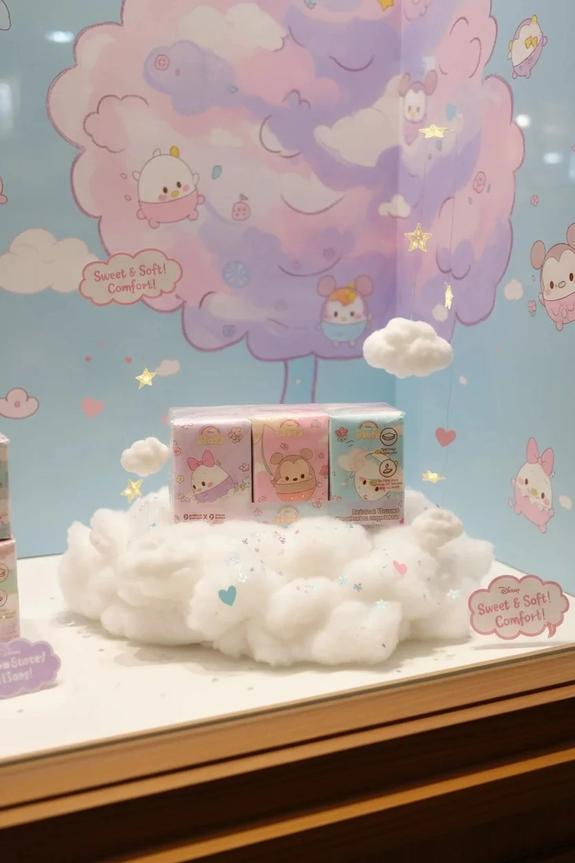 Disney Lisanslı Ufufy Serisi Baskılı Kağıt Mendil 9 Yp.  (9 Paket)