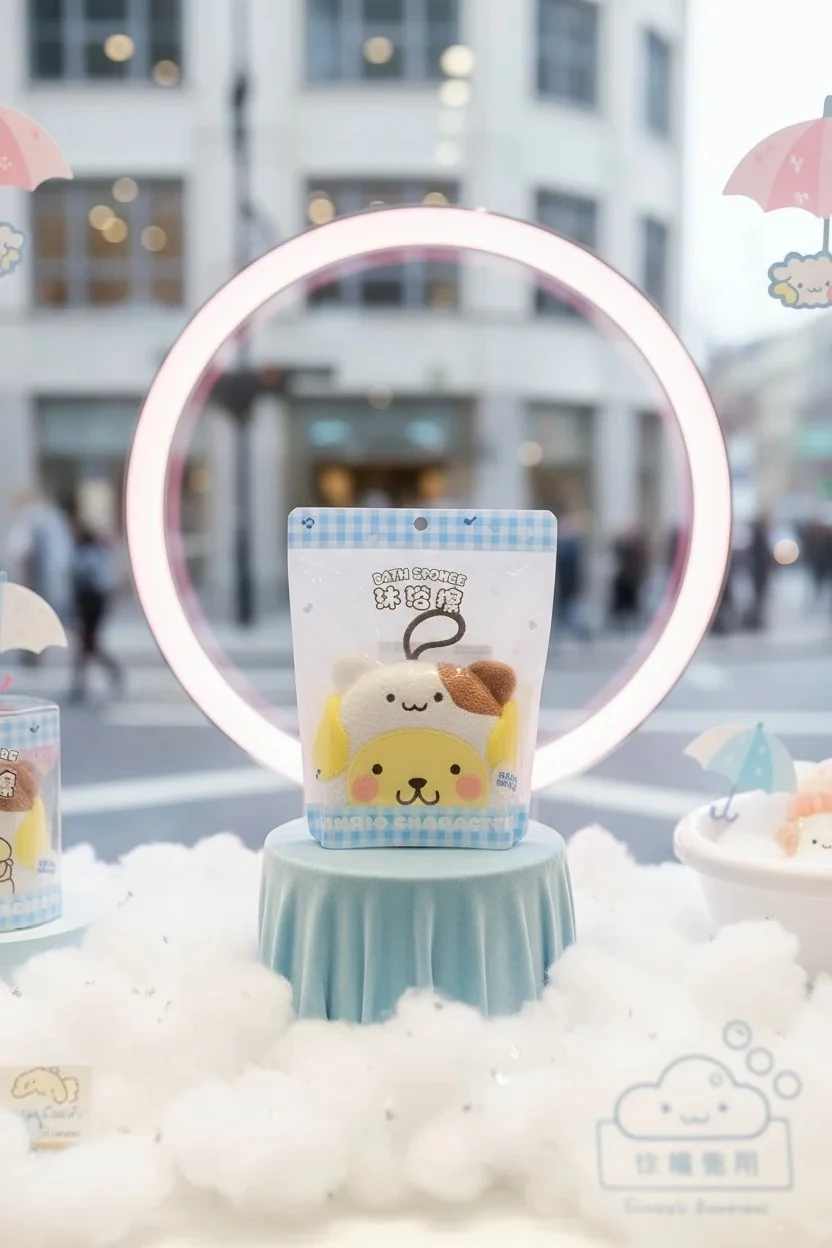 Sanrio Lisanslı Figürlü Banyo Süngeri - Kuromi -My Melody - Cinnamoroll