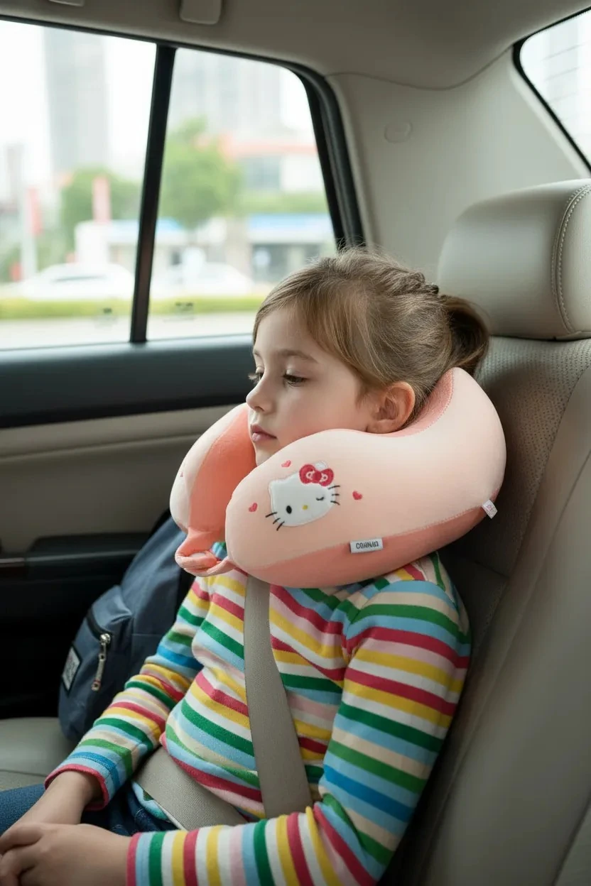 Sanrio Lisanslı Hafızalı Boyun Yastığı (Hello Kitty)