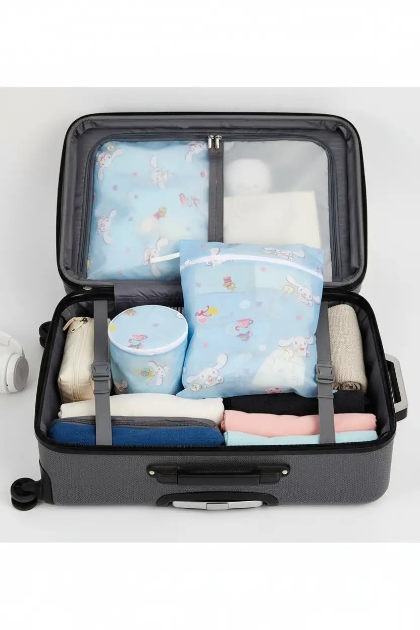 Sanrio Lisanslı Çamaşır Torbası 3 adet (Cinnamoroll)