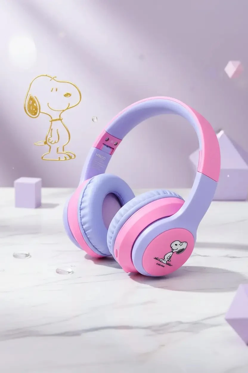 Snoopy Lisanslı Vintage Serisi Kablosuz Kulaküstü Bluethooth Kulaklık
