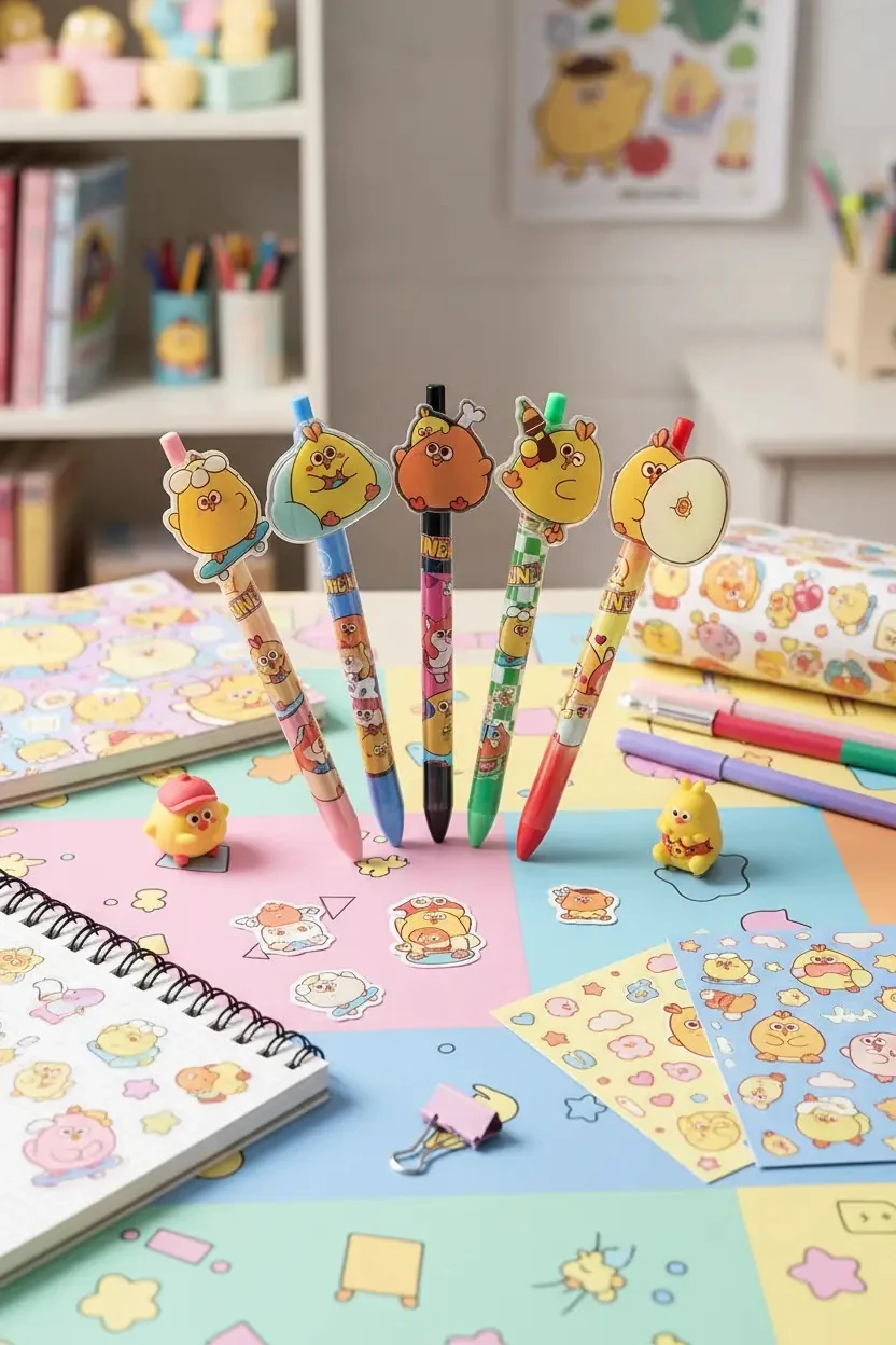 Miniso Lisanslı Dundun Metaverse Serisi Akrilik Figürlü Jel Kalem 0.5 Mm 14.5 Cm