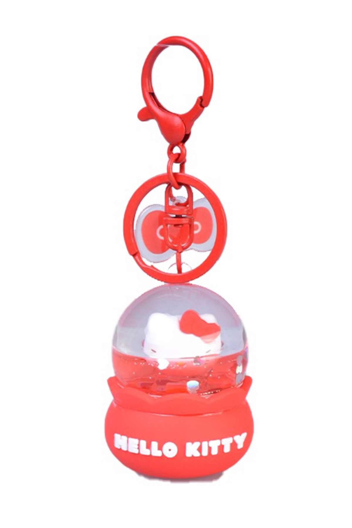 Sanrio Lisanslı Hello Kitty Kristal Top Sıvı Anahtarlık