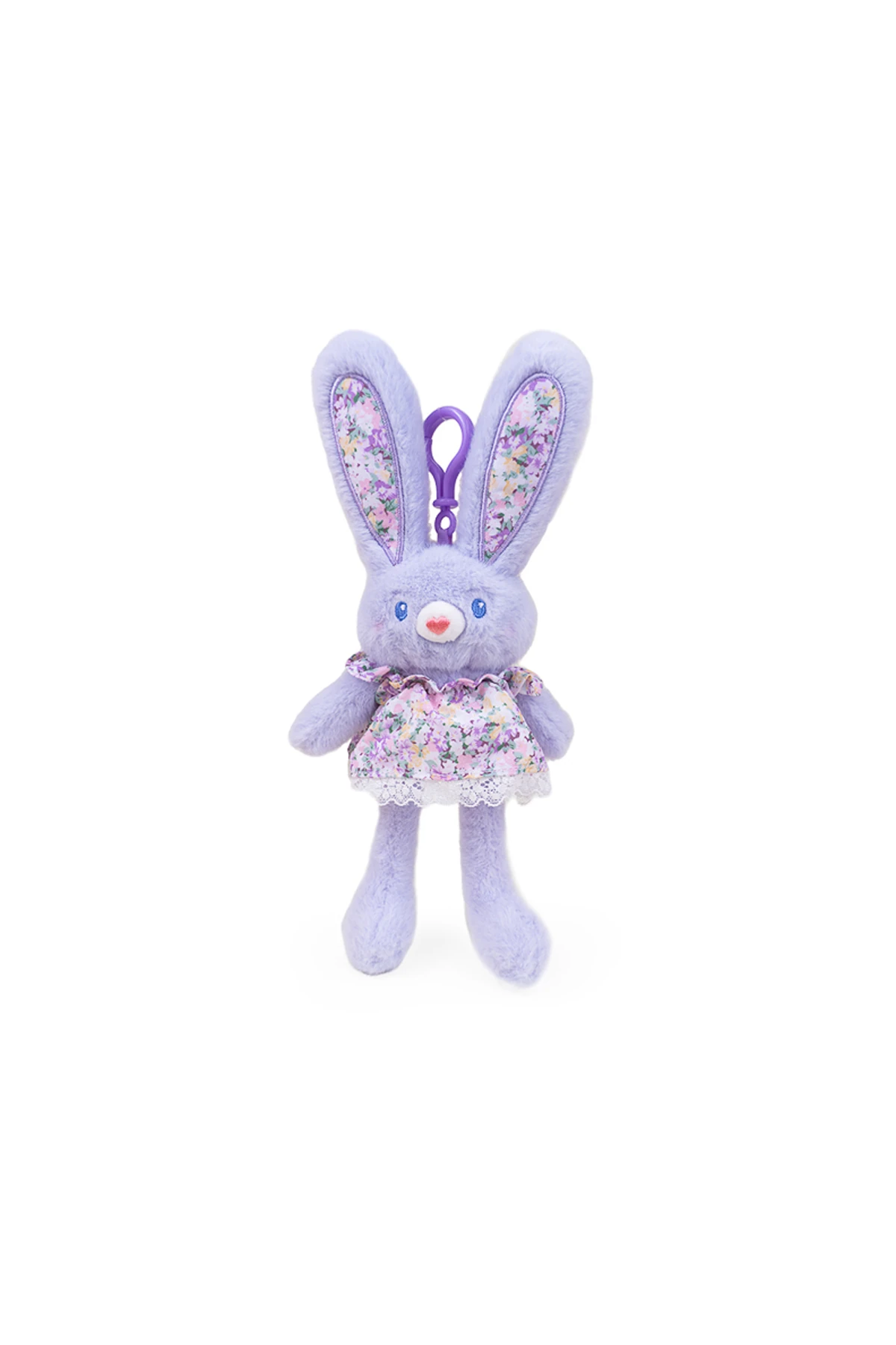 Kollarını Çeken Tavşan 30 cm Peluş Anahtarlık (Mor)