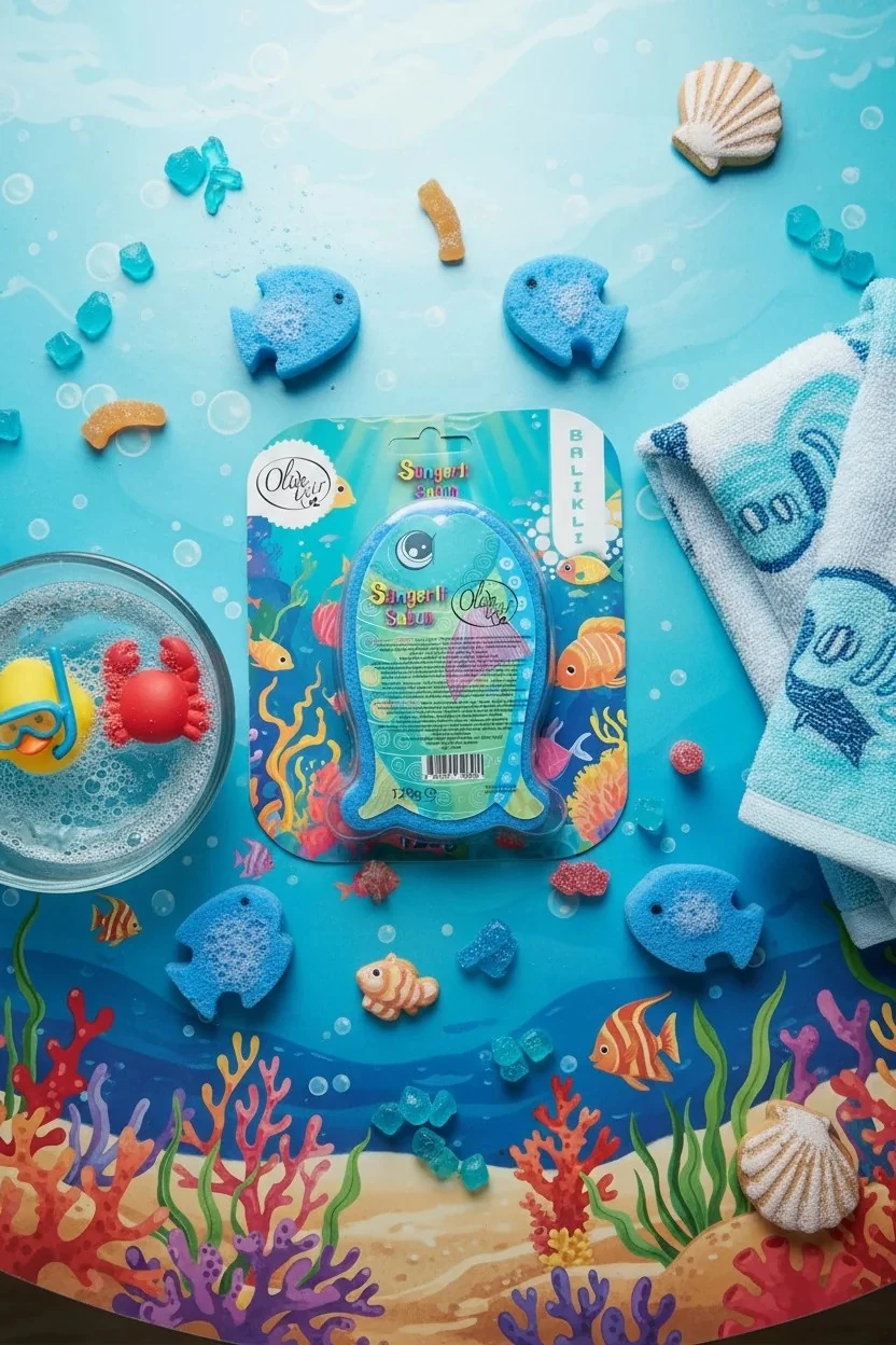 Balık Figürlü Süngerli Sabun