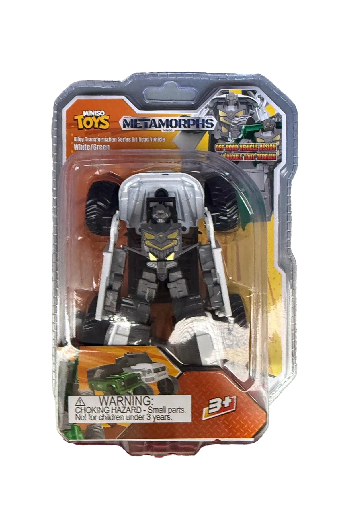 Metal Robota Dönüşen Off-Road Aracı (Beyaz/ Yeşil)