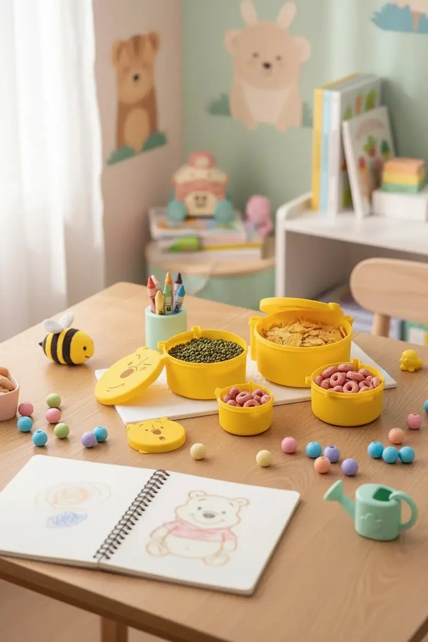 Winnie the Pooh Lisanslı 4'lü Gıda Saklama Seti