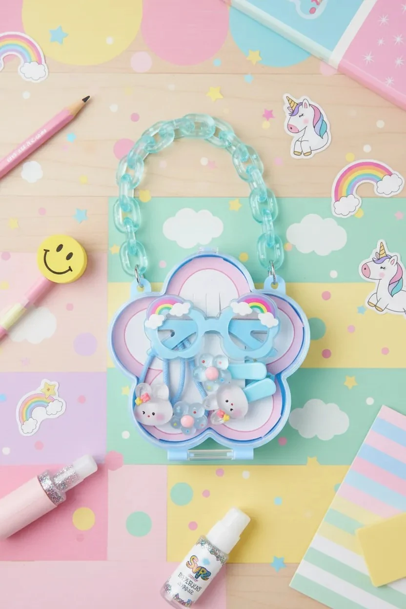 Lovely Serisi Gözlüklü Çocuk Saç Tokası Seti