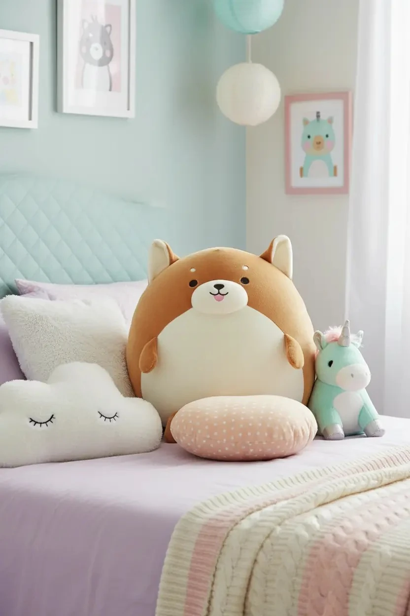 Shiba Köpek -Tombul Serisi Yuvarlak Peluş Oyuncak 30cm