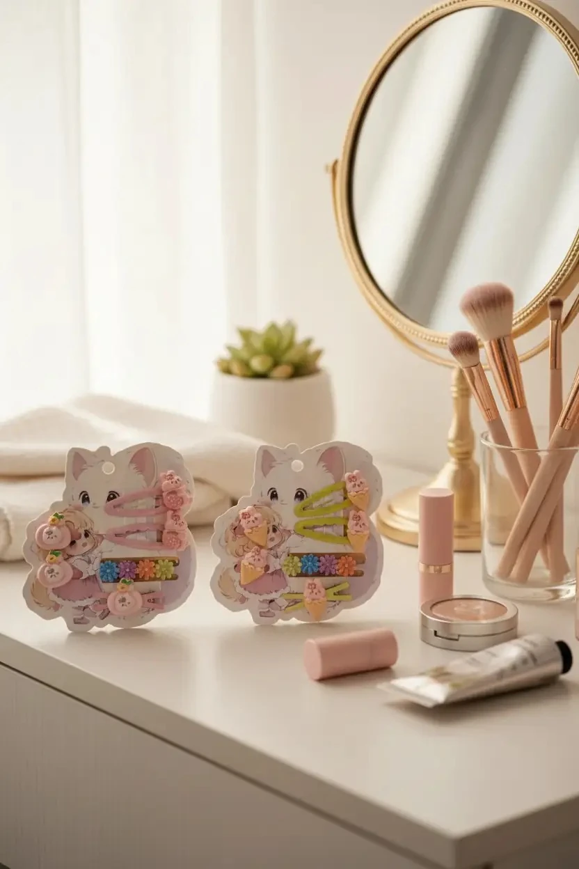 Tavşan Figürlü Çocuk Toka Seti – Mandal Ve Çıtçıt Tasarım