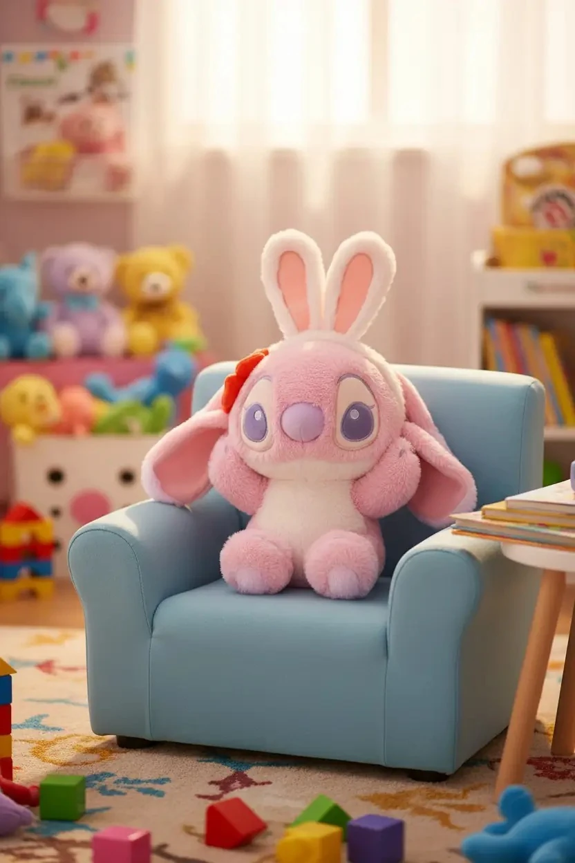 Disney Lisanslı Lilo & Stitch 28cm Kostümlü Tavşan Peluş Oyuncak