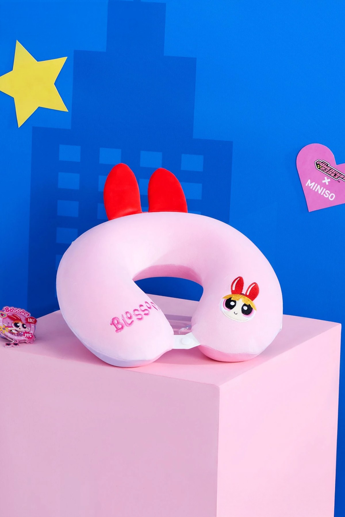 Powerpuff Girls Lisanslı Hafızalı Boyun Yastığı (Blossom)