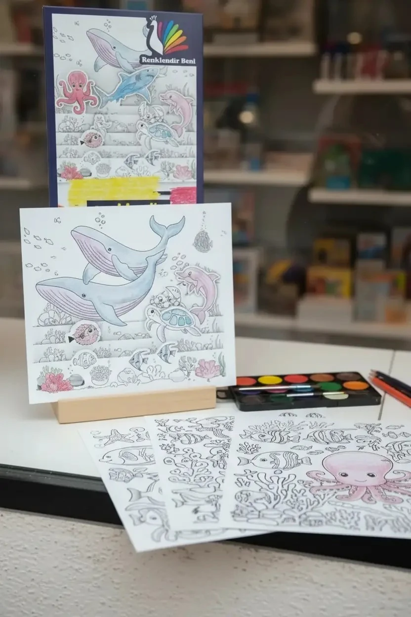 Rb Su Altı Dünyası Boyama Sahnesi – Eğitici Dev Aktivite Seti (Çocuklar İçin)