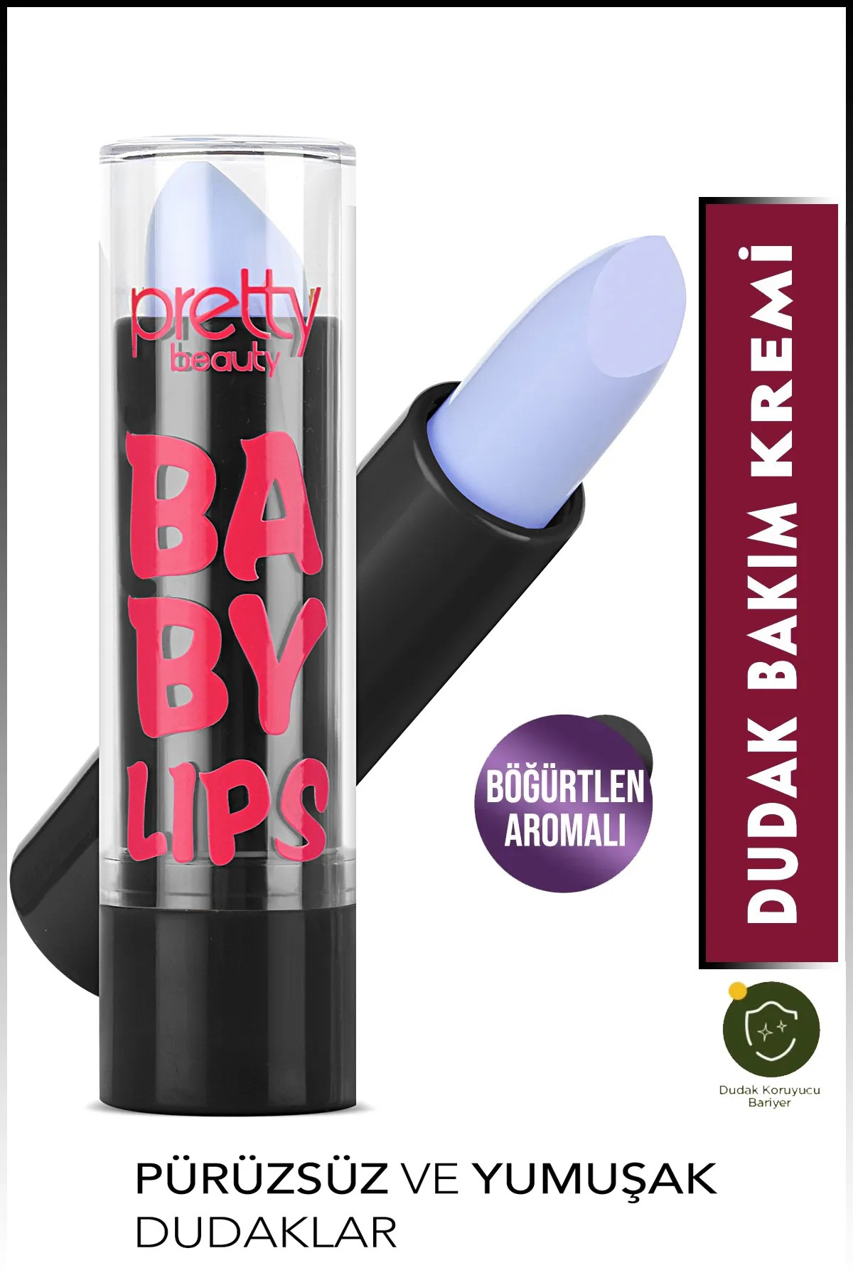 Pretty Beauty Lip Balm Böğürtlenli Dudak Koruyucu