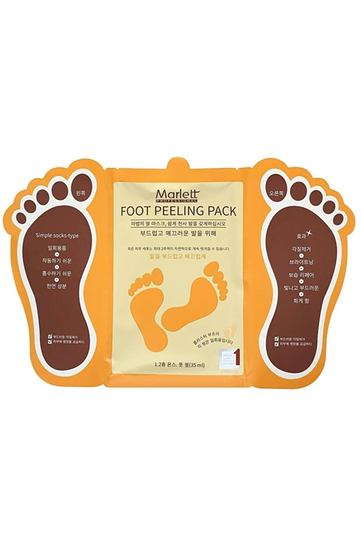 Marlett Foot Peeling Pack Çorap Tipi Ayak Peeling Maskesi Ayak Maskesi Yeni