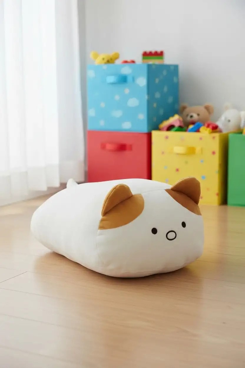 Mini Family Serisi Silindir Peluş Oyuncak 40cm - Kedi