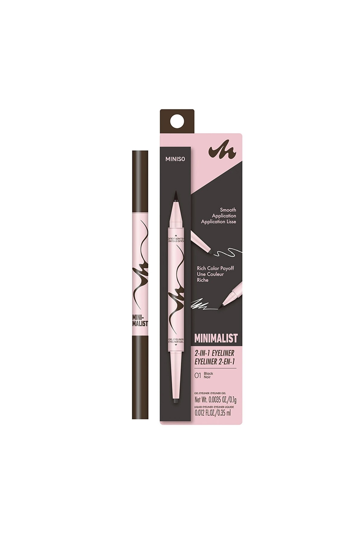 Minimalist Serisi Çift Taraflı Eyeliner (01 Siyah)