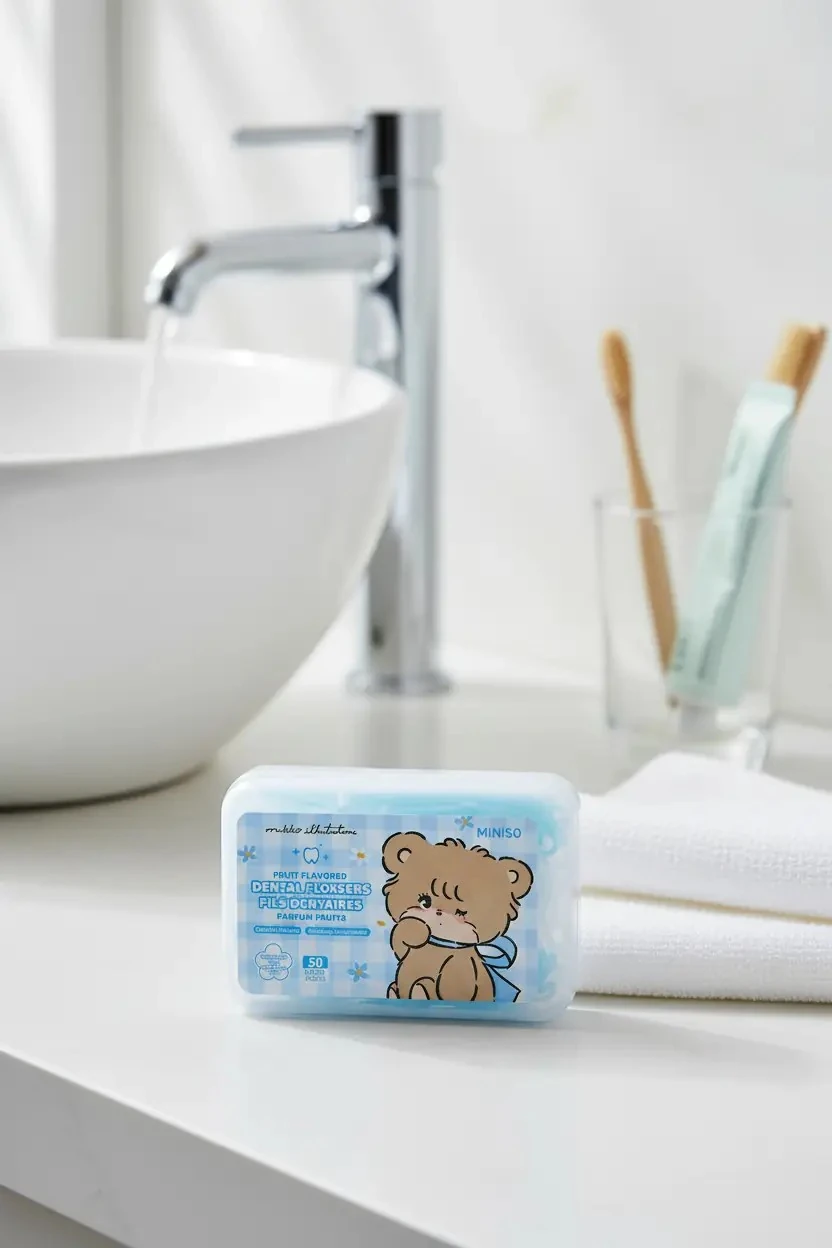 Mikko Lisanslı Limon Frezya Kokulu Kürdan Tipi Diş İpi Seti 50 Adet