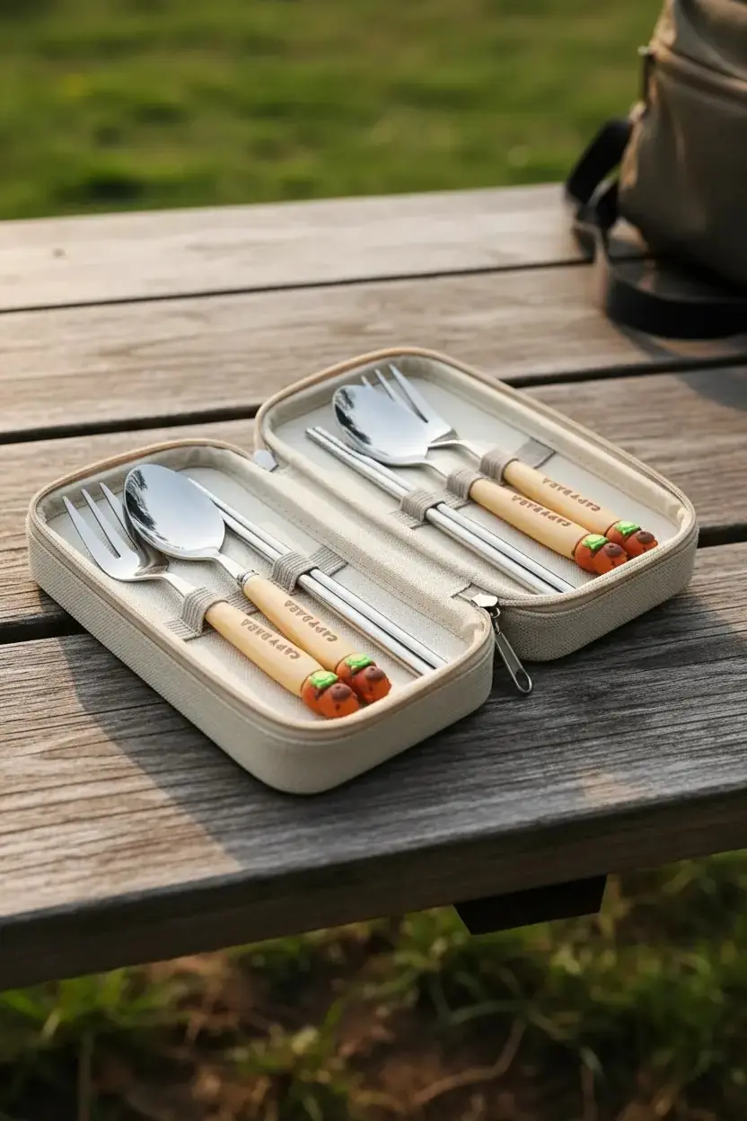 Capybara Çatal Kaşık Chopstick Seti – Sevimli Tasarım | Miniso TR