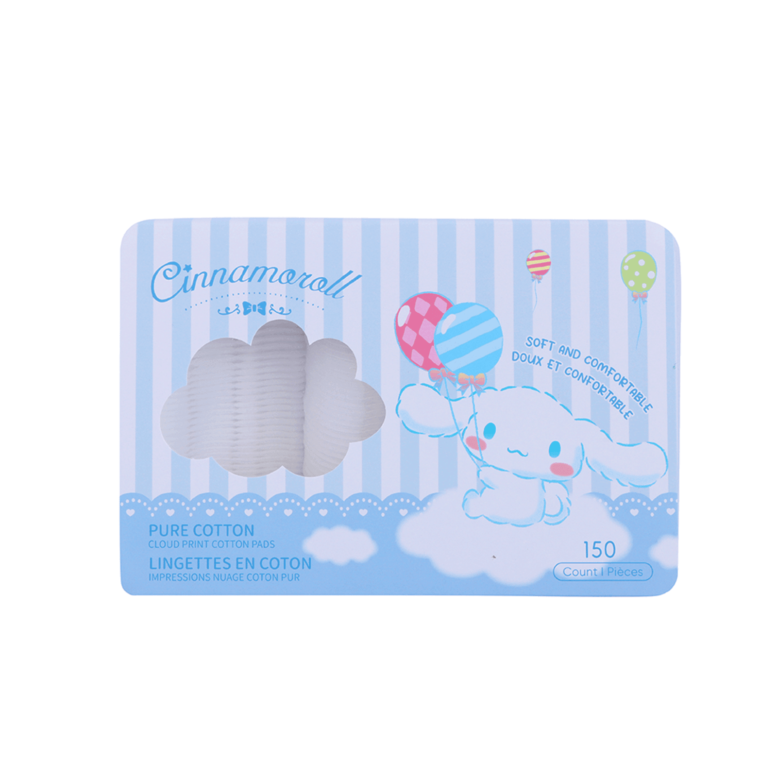 Sanrio Lisanslı Cinnamoroll Bulut Desenli Makyaj Temizleme Pamuğu