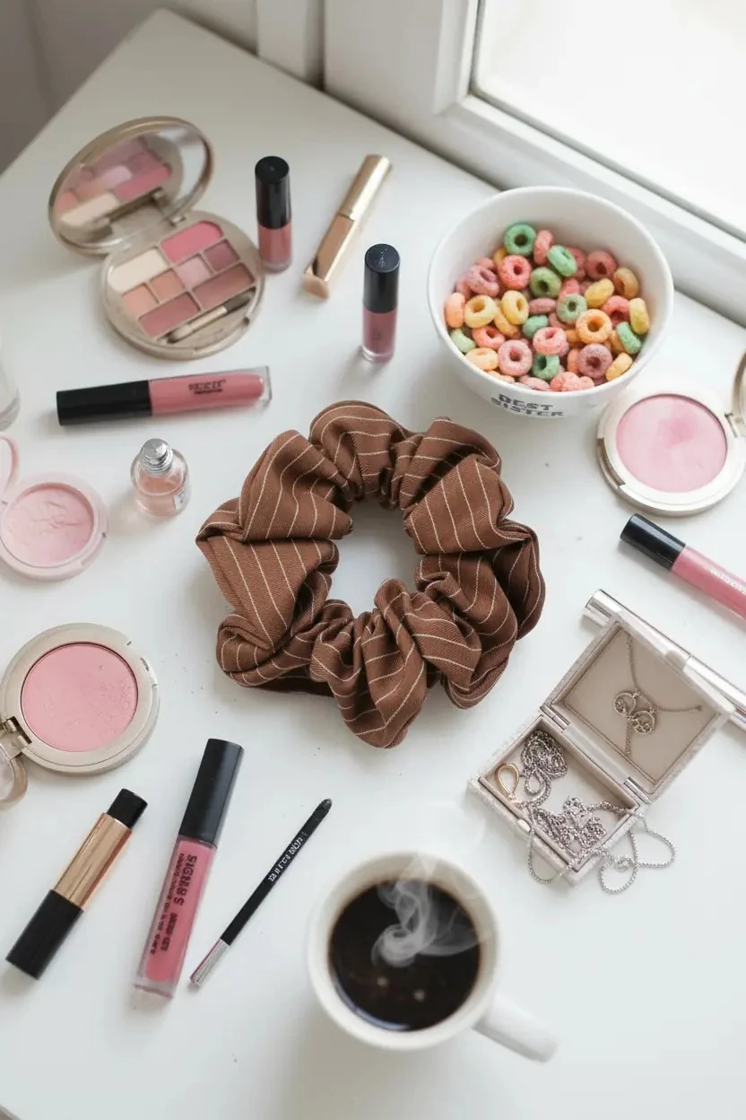 Fashion Serisi Çizgili Saç Lastiği (1 adet)