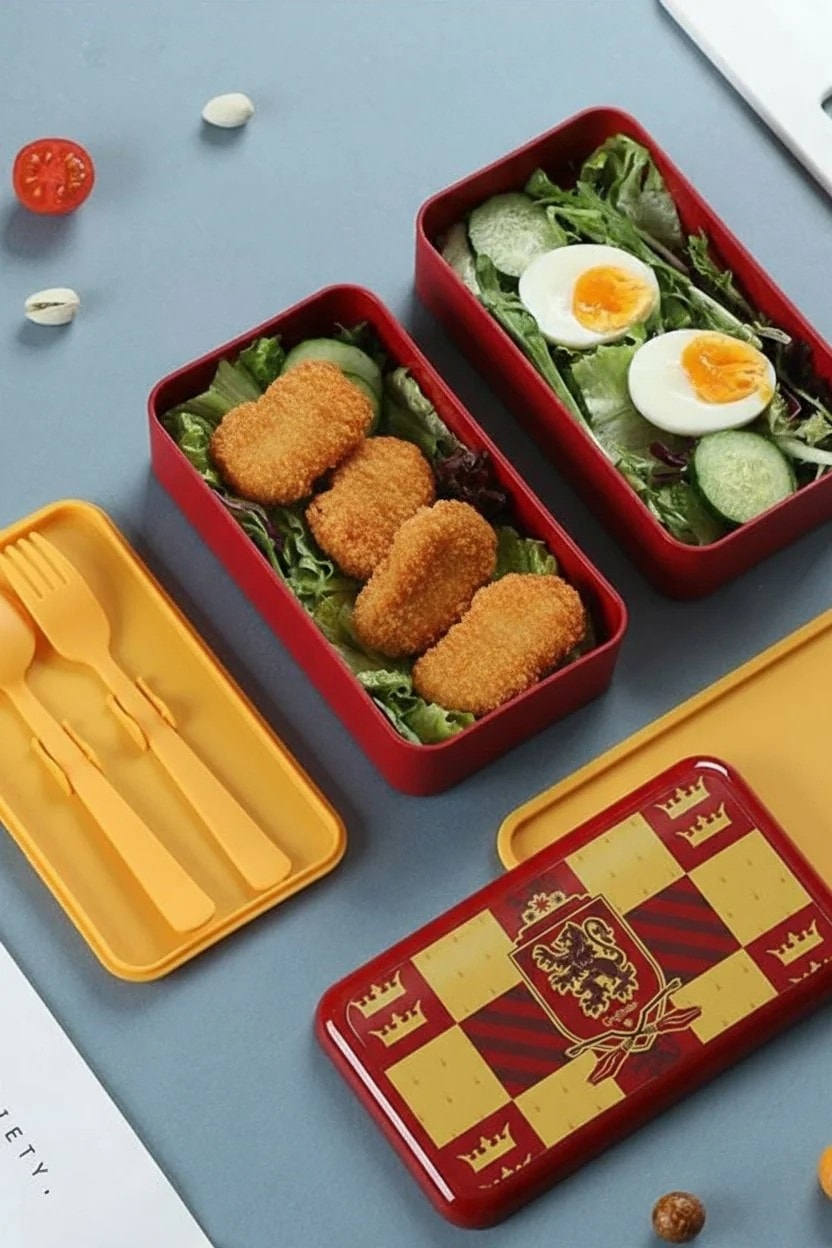 Harry Potter Lisanslı Çift Katlı Yemek Kabı (1000ml) - Gryffindor