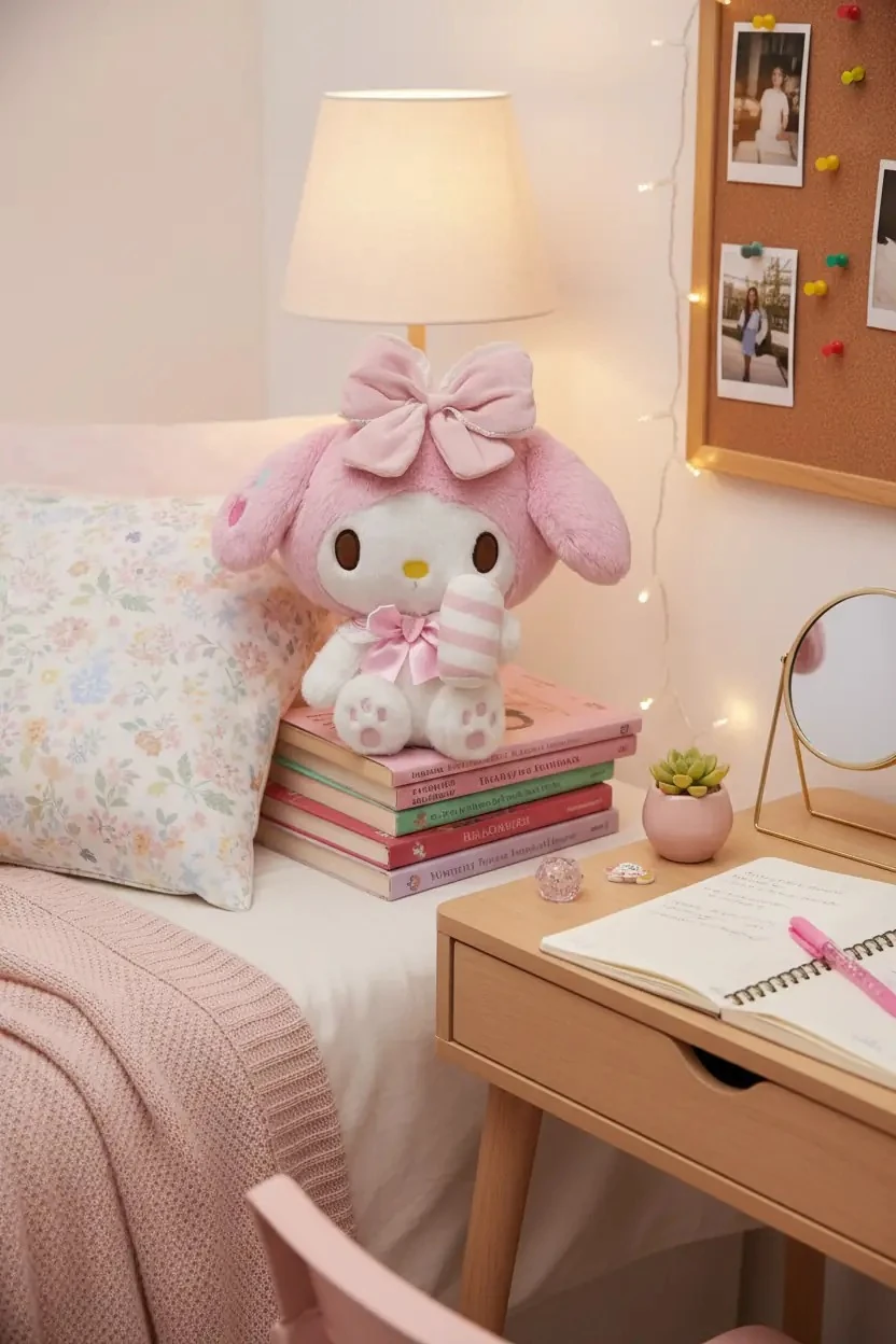 My Melody Tatlı Fabrikası Serisi  28 cm Oturan Pozisyonlu Peluş oyuncak